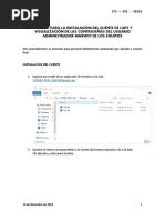 Manual para La Instalación Del Cliente de Laps y Visualización de Las Contraseñas Del Usuario Administrador MGRWST de Los Equipos