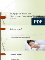 El Apego en Niños Con Necesidades Educativas Especiales