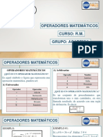 Operadores Matemáticos