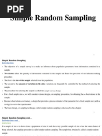 Note 3 - Part 1 Simple Random Sampling