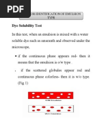 Dye Solubility Test