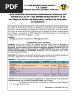 Acta de Reunión para Designar Coordinador Pedagógico y de Tutoría en La Ie