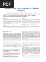 Debilidad Adquirida en La Unidad de Cuidados Intensivos: Weakness Acquired in The Intensive Care Unit