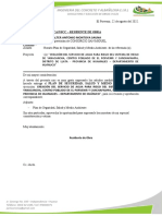 Carta No. 02 - 2022 - Entrega de Plan de Seguridad, Salud, y Medio Ambiente