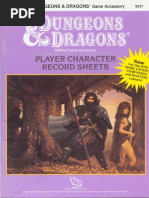 D&D 1E Player Character Record Sheets