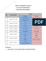 Jadwal Pas Semester I TP 2022-2023