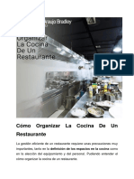 Juan Vicente Araujo Bradley: Cómo Organizar La Cocina de Un Restaurante