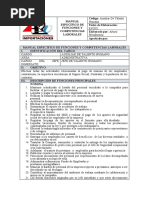 Perfil de Cargo Auxiliar de Talento Humano