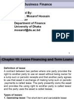 Chapter - 10 Lease and Term Loans