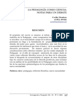 Texto 2 - La Pedagogía Como Ciência Notas para Un Debate