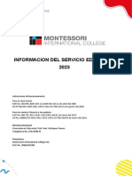 Informacion Servicio Educativo 2023 - Mic