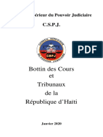 Bottin Des Cours Et Tribunaux Haitiens - CSPJ - Janvier - 2020