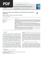 2019 Schwartz Intra Rater and Inter Rater Reliability of The Rapid Entire Body Assessment (REBA) Tool