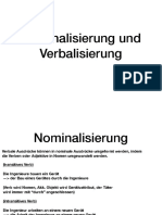 Nominalisierung Verbalisierung