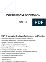 HRM Unit 3 - Managing Employee Performance and Training