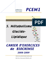 Cahier Dexercices de Biochimie 5 Metabolisme