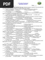 Business Finance 1st Quarter Examination 22-23