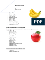 Composicion Quimica Del Platano