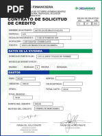 Contrato de Solicitud de Credito Personal - Crediavance Financiera