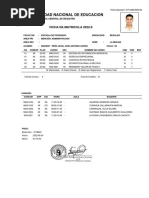 Ficha de Matricula Jose Antonio Peña Leon