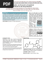 Ezetimibe An Overeview of Analytical Methods For The Drug Substance