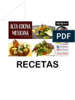 Recetas Alta Cocina Mexicana. Chef Machaen