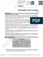 Unit 4 Personality and Learning