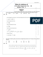 Hints & Solution For Chapterwise Test-III (5th June, 22)