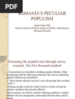 Romania's Peculiar Populism