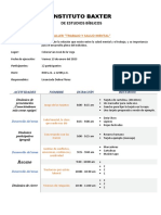 Agenda Taller Instituto Baxter