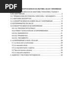 Tema 3. Conceptos Básicos de Anatomía. Salud Y Enfermedad