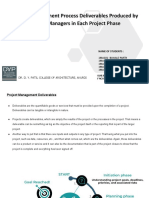 Project Management Process Deliverables Produced by Project Managers in Each Project Phase ICM 12.03.2022