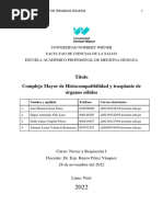 Complejo Mayor de Histocompatibilidad y Trasplante de Organos Solidos - Grupo 2 - Noxas y Respuestas I