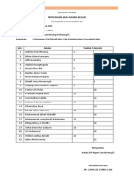 Daftar Hadir Wali Murid Kelas 1