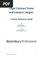 Legal Contract Terms and Lawyers Jargon