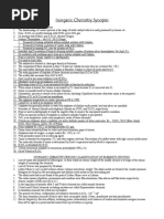 Inorganic Chemistry Synopsis