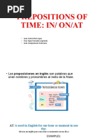 Prepositions of Time