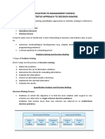 Unit 1 - Introduction To Management Science