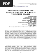 Gössling Et Al. - 2012 - Consumer Behaviour and Demand Response of Tourists To Climate Change - Annals of Tourism Research