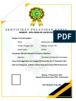 Sertifikat Pelatihan