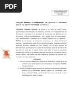 Contestacion de Demanda Despido Injustificado Caso Hipotetico.