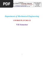 7th SEM Course Plan 2021 22