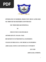 Optimization of Biodiesel Production From Caster Seed Oil Through