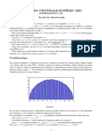 Concours Centrale-Supélec 2021: La Loi Du Demi-Cercle