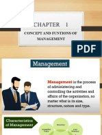 Concept and Funtions of Management