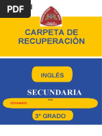 Ingles 3° Carpeta de Recuperacion