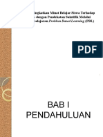 Upaya Meningkatkan Minat Belajar Siswa Terhadap Matematika Dengan Pendekatan Saintifik Melalui Model Pembelajaran Problem Based Learning (PBL)