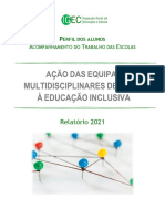 Ação Das Equipas Multidisciplinares de Apoio À Educação Inclusiva Relatório 2021