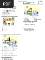 COMPETENCY TEST Grade 4 Parts of The House