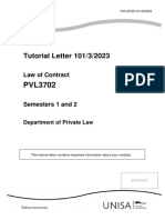 Tutorial Letter 101/3/2023: Law of Contract